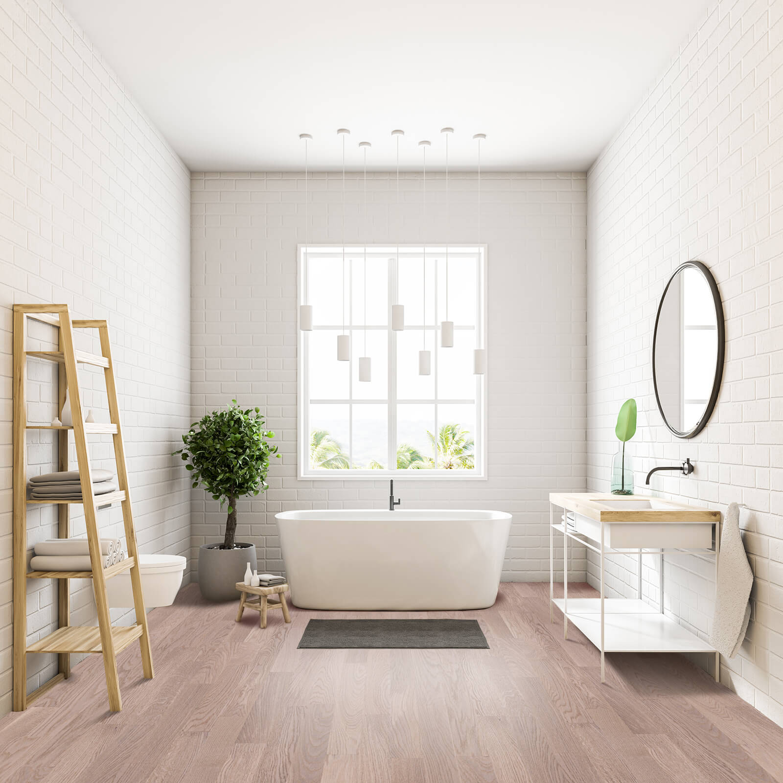 Schiffsboden Europ. Eiche Rustikal beige-weiß geölt - modern