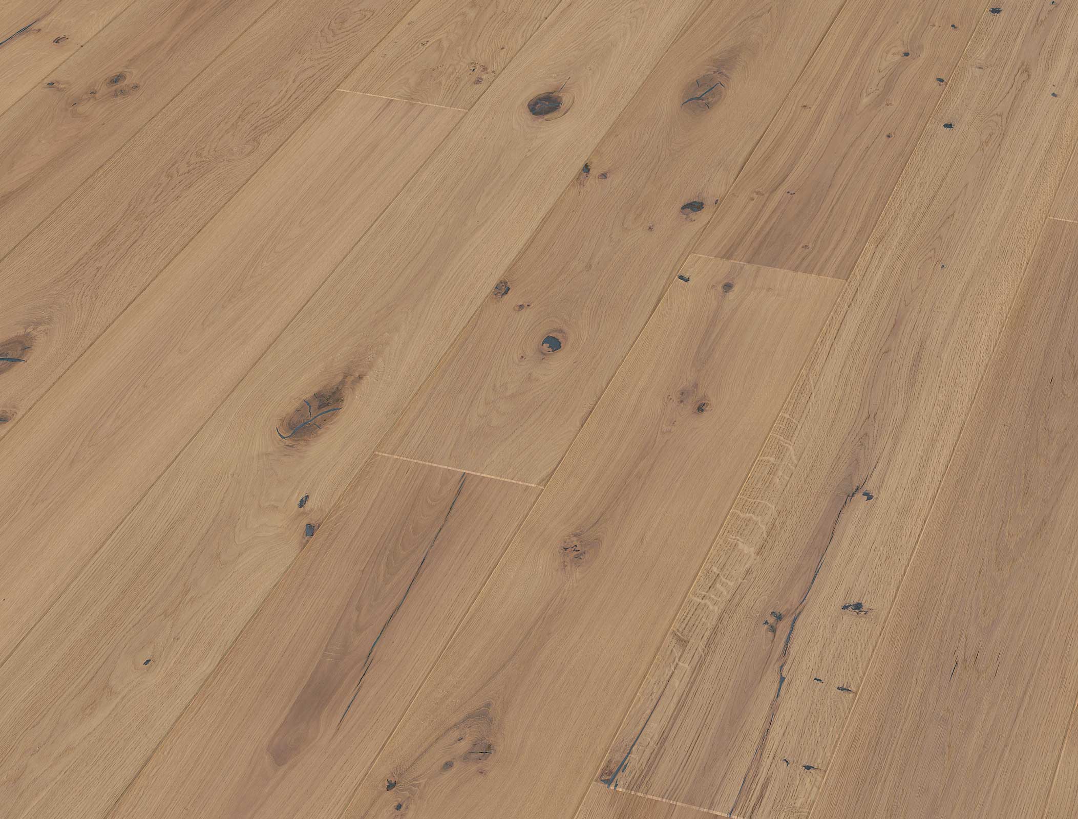 Landhausdiele XXL Eiche rustikal weiss handgehobelt - sehr modern und mit besonderem Farbspiel