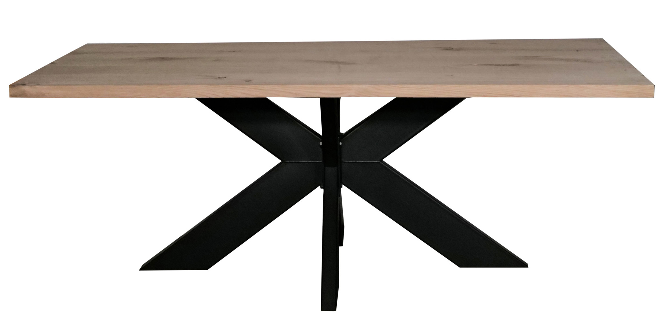 Perfekter Couchtisch mit massiver Tischplatte aus Eiche Square geschliffen mit gerader Kante : natürliche Eleganz
