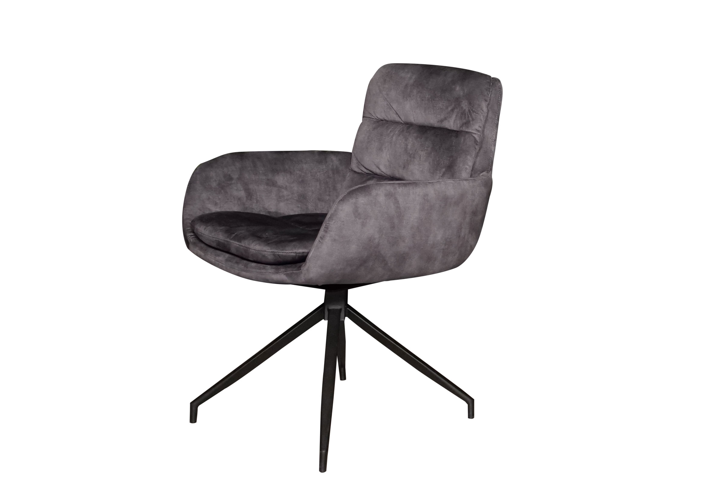 Edle Sitzmöbel Drehstuhl 360° mit Armlehne- dunkel grau